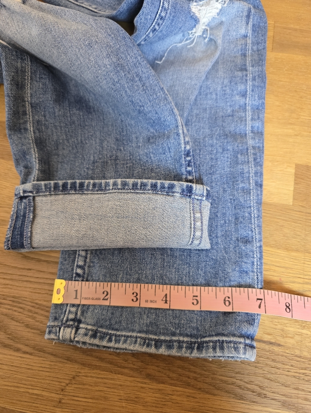 MOTHER The Pixie Tomcat Crop Jeans Size 29 Not Cut & Pasted Distressed - Picture 13 of 13